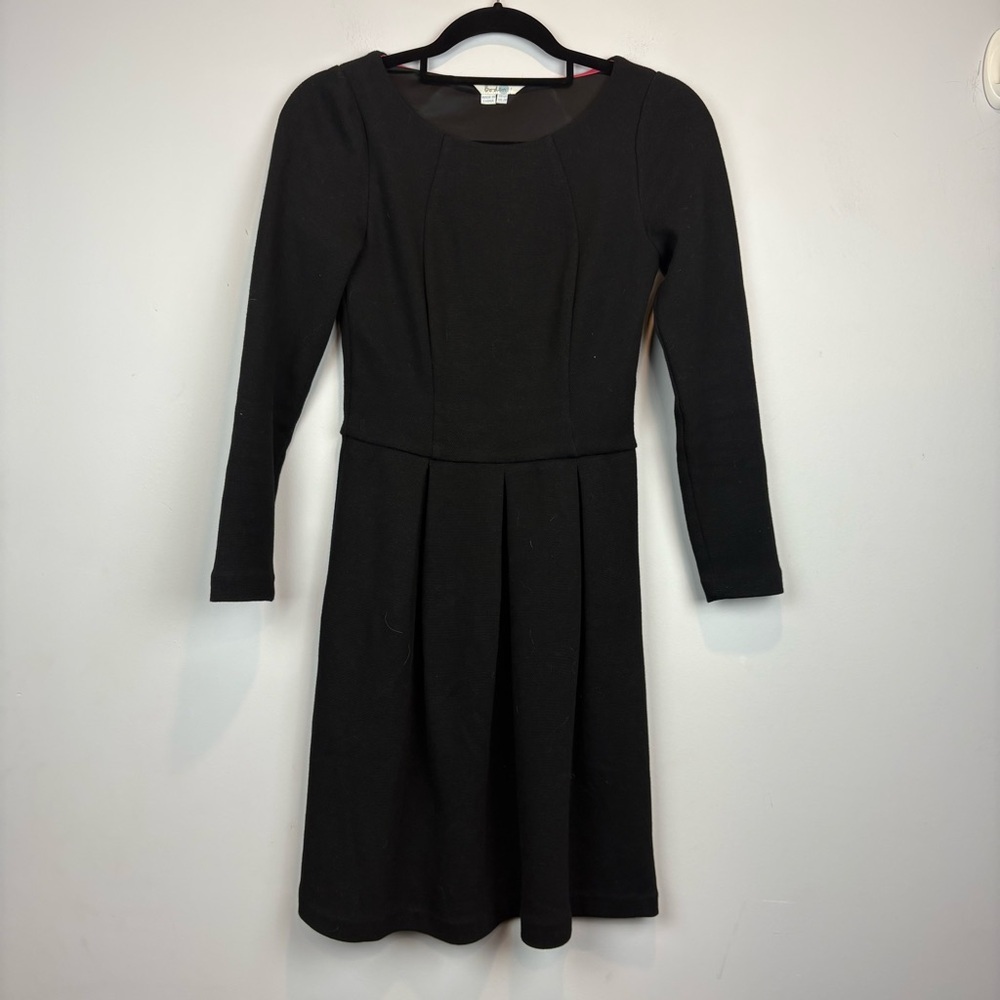 Boden Elegant Black Long Sleeve Dress